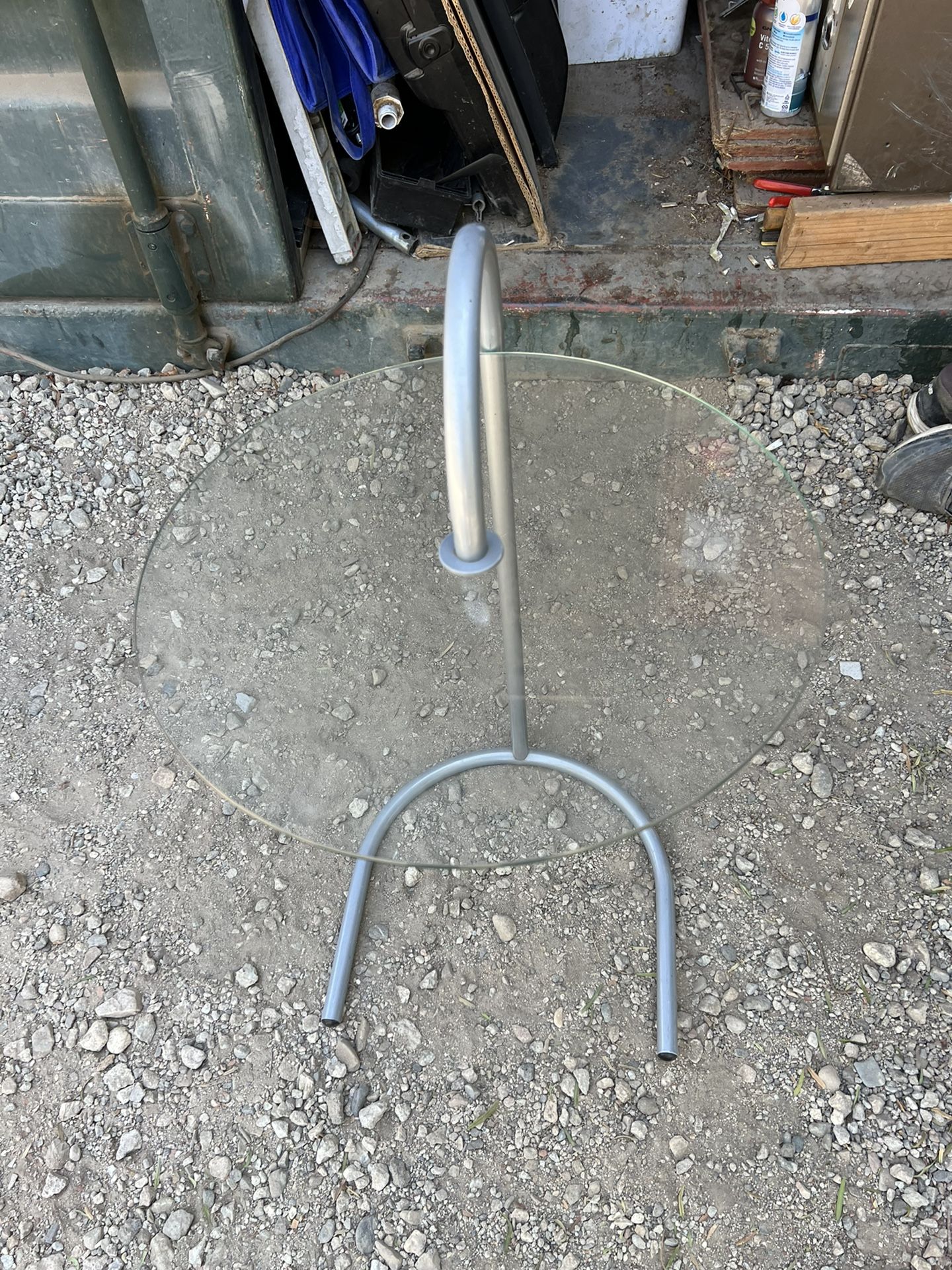 Table With Glass Rotating Top