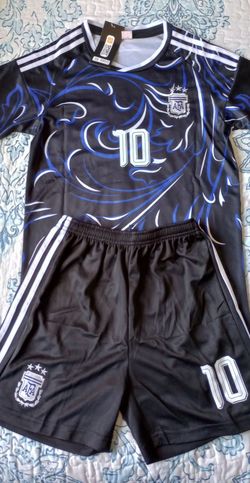 Messi 10 Argentina Soccer Uniform Set
