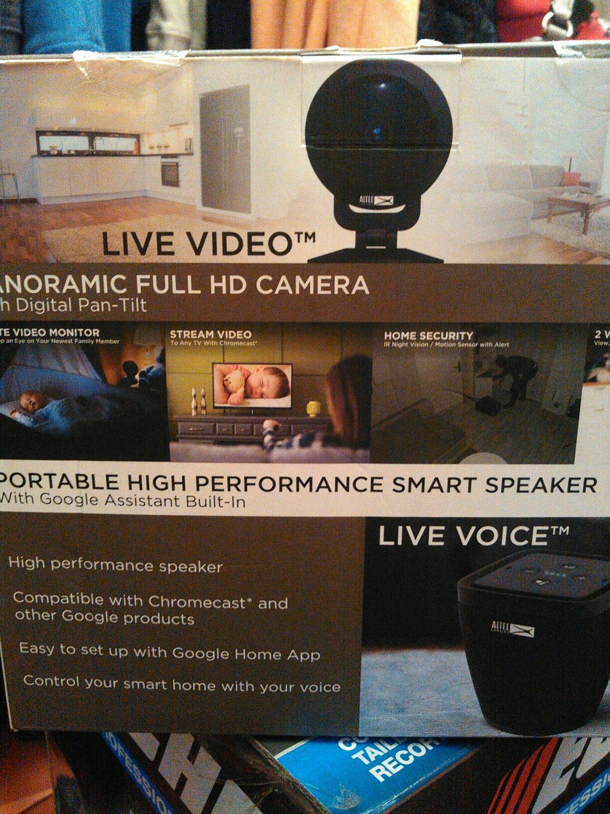 Altec lansing voice activated smart security camera