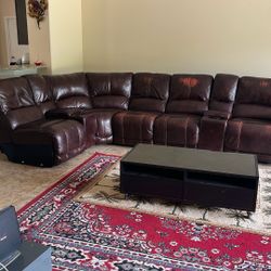 Leather Recliner Sofa
