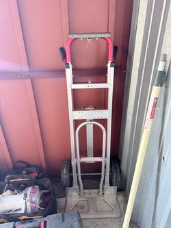 Aluminum Hand Truck Dolly with Red Handles