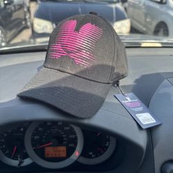 NWT Psycho Bunny Hat NEW Black Pink Bunny Design