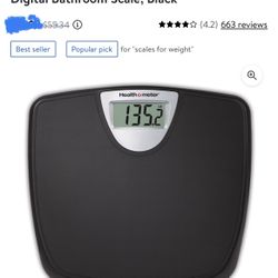 Health O Meter Weight Tracking Digital Bathroom Scale Black
