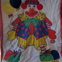 VTG Commonwealth US Healthcare Circus Clown Baby Activity Blanket Plush Crib
