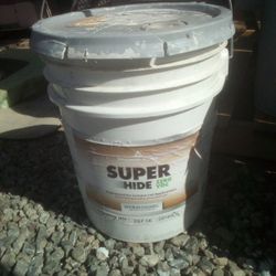 5 Gallon Bucket Full Of White Paint Full To The Lid $50