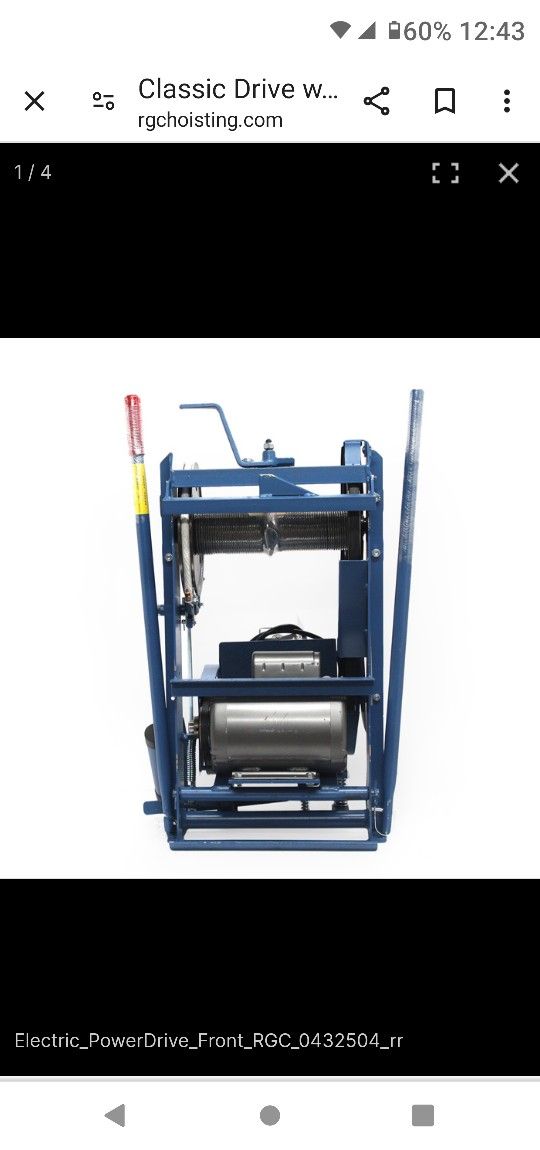 Pivoting Platform Hoist With Motor And Platform Model Number (0432504/0403225)