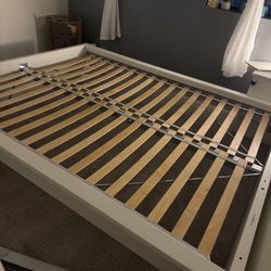 Queen Ikea White MALM Bed Frame