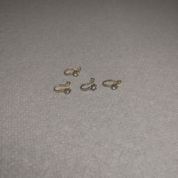 Gold/diamond  Nose Rings 