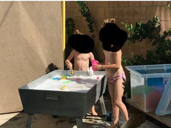 Aluminum water table for kids