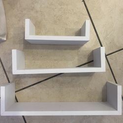 3 Tier White Shelving  