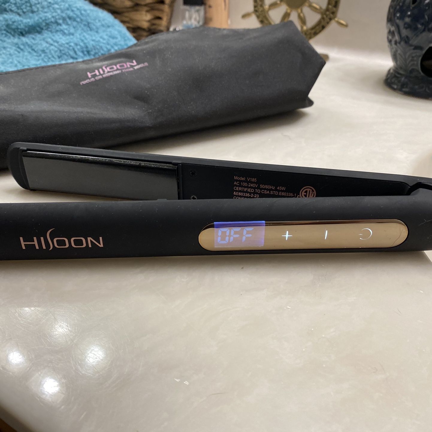 Hair straightener With Bag And Clips