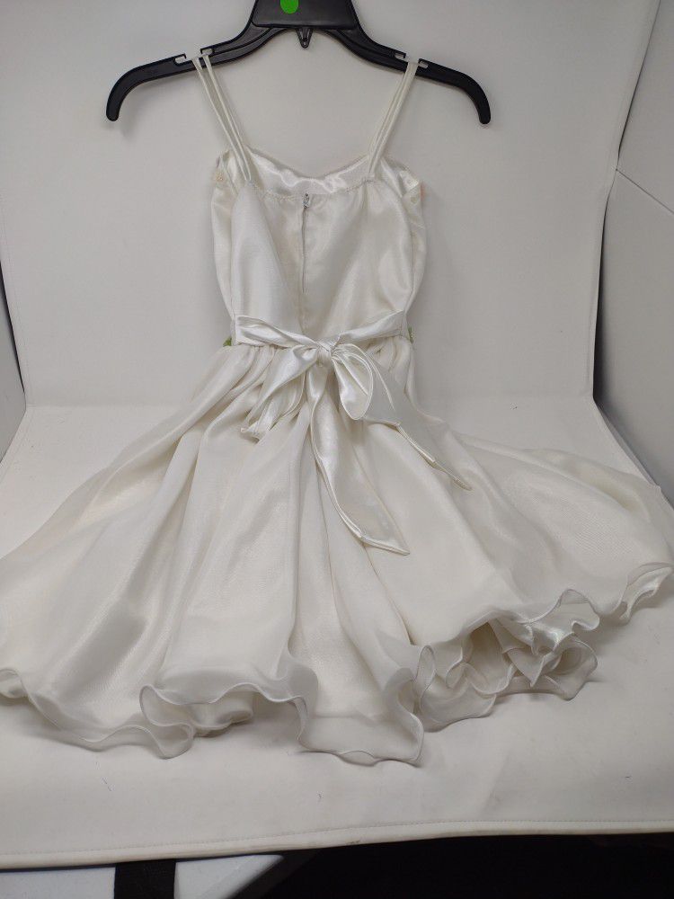 Flower Girl Dress Size 8 White Like New