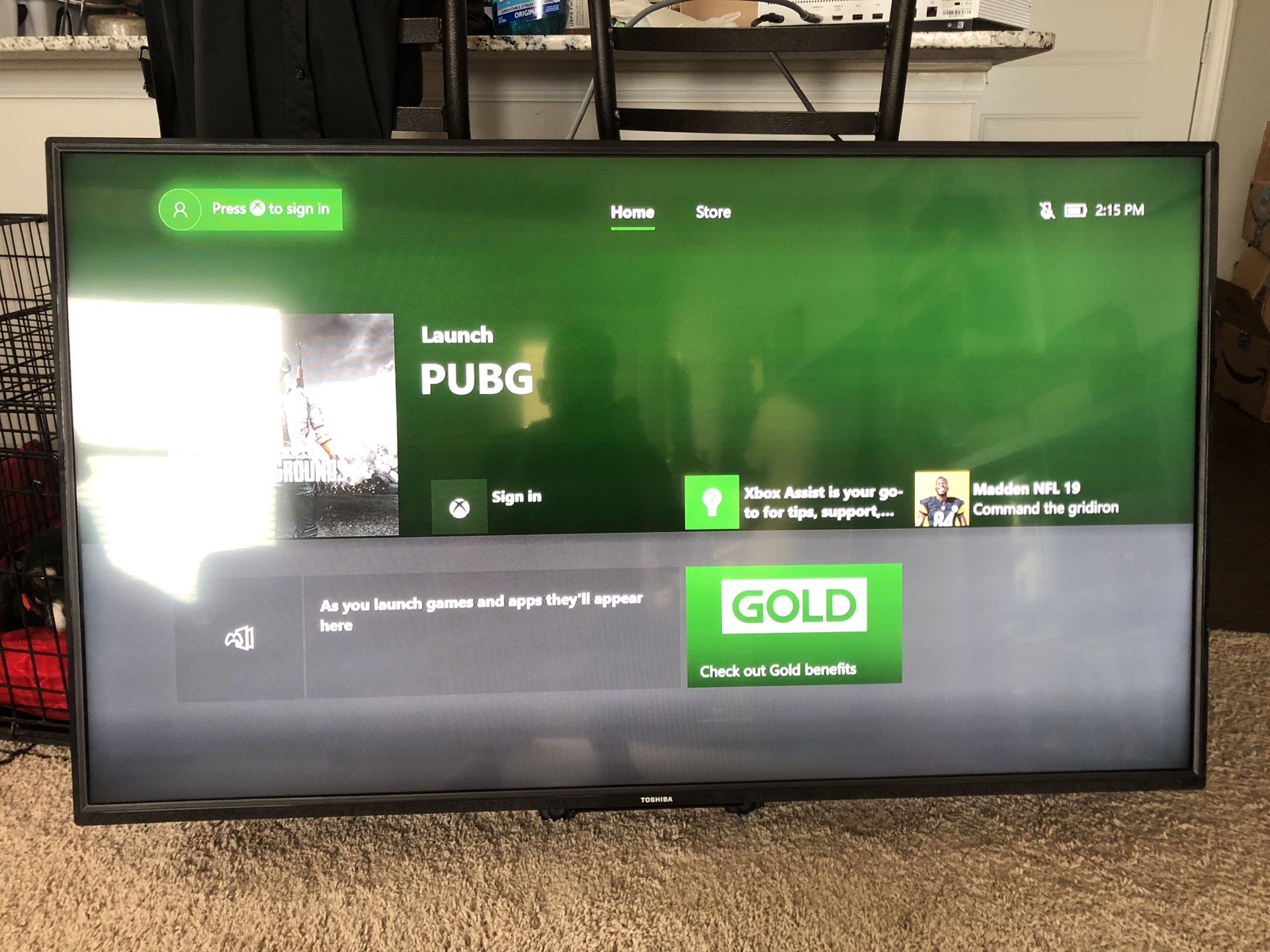 TOSHIBA 55 INCH 55” 1080P LED CHROMECAST TV 55L421U W/ WALL MOUNT USED
