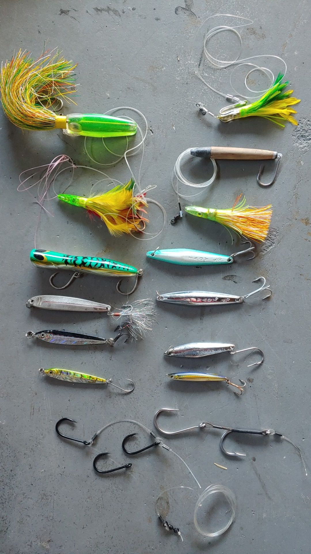 Salt water Irons, jigs, and hooks!