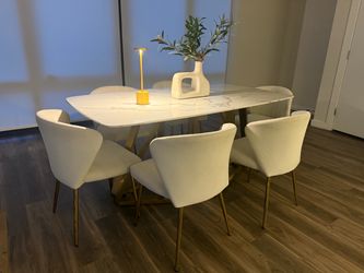 Marble Dinning Table w Chairs