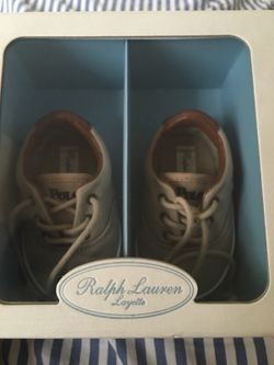 Ralph Lauren Layette Baby Boy Shoes Size 2 Like New