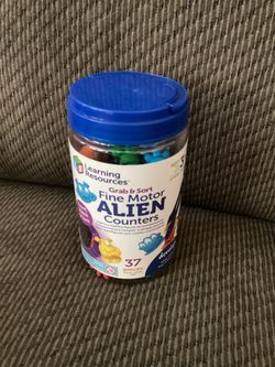 Brand New Learning Resources Grab & Sort Fine Motor ALIEN Counters