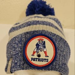 New England Patriots Pom Beanie 