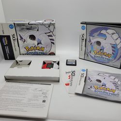 Pokemon Soulsilver Complete Pokewalker Poke Walker Manual Case Inserts Large Box Nintendo DS