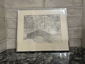 Beautiful Framed & Matted Pencil Drawing