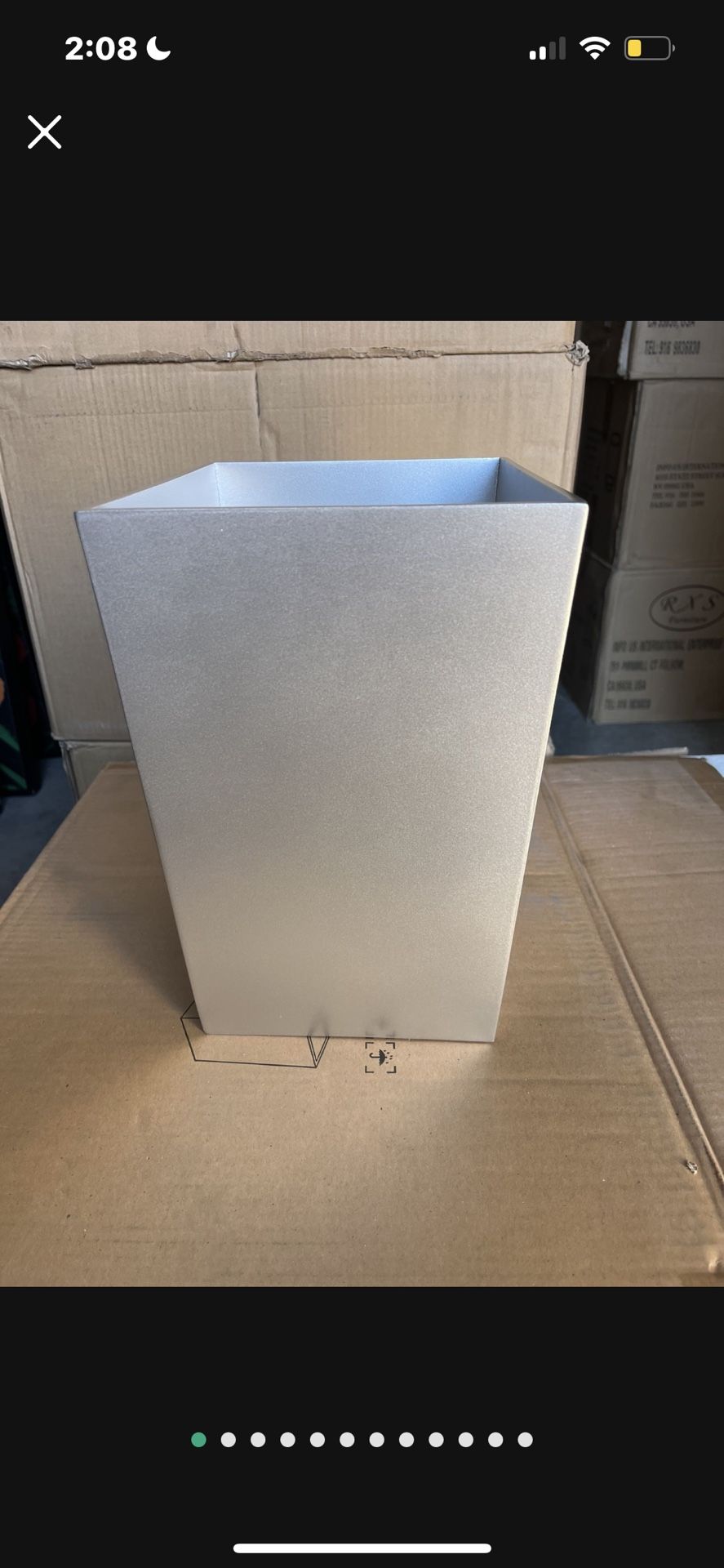 NICE SILVER METALLIC TRASH BINS (CASE OF 4)😍AMAZING DEAL