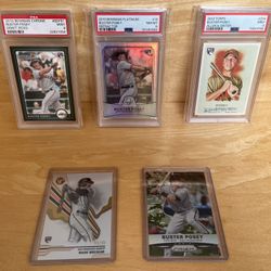 3 Buster Posey Rookie Cards + Numbered Insert & Bonus – Graded & NM