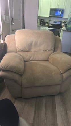 Suede recliner