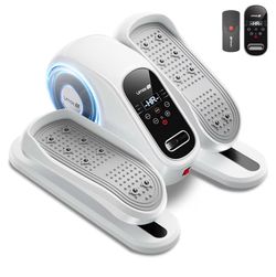 Under Desk Elliptical Eclipse Leg Exerciser Electric as seen on TV Foot Pedal Peddler Seated Exercise Machine for Seniors 12 Level Speeds Manual Auto 