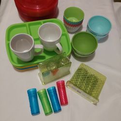 Lot Dinnerware,  Plates, Cups, Meal Prep Containers 