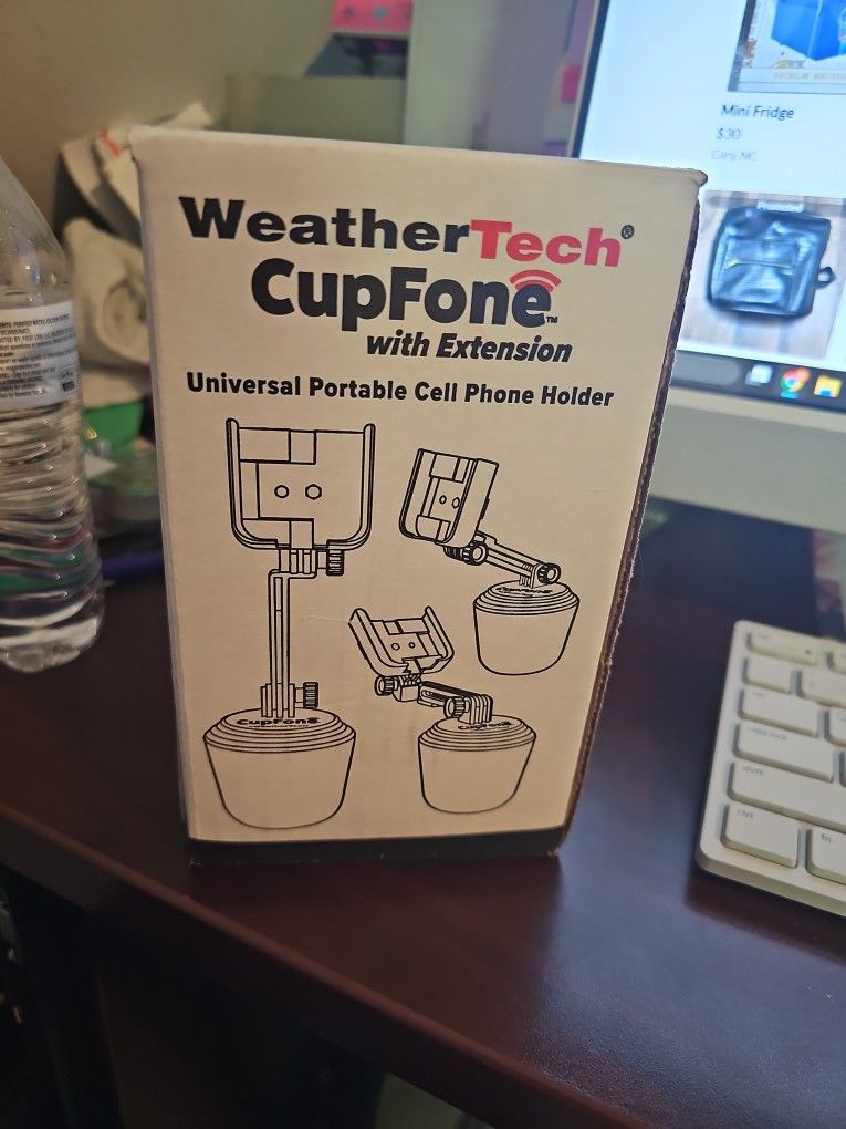 WeatherTech CupFone - adjustable, Universal Cup Holder phone Mount For Car