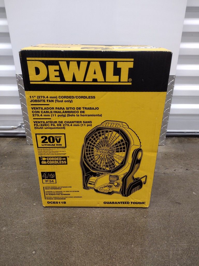 NEW 20V MAX Cordless and Corded 11 in. Jobsite Fan (Tool Only)