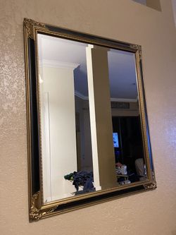 Wall Mirror  Gold With Black 31X 25.5