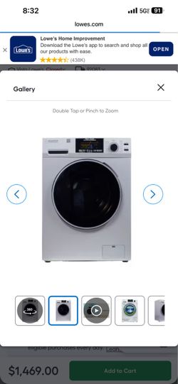 Equator washer dryer combo