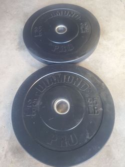 Set Of 2x25lb Olympic Bumper Plates thats 50lbs Together. .Olympic Weights
