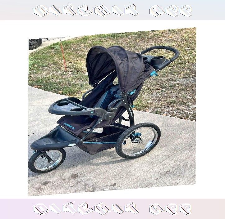 Children's Buggy Protected and Stylish for Today's Families behind top