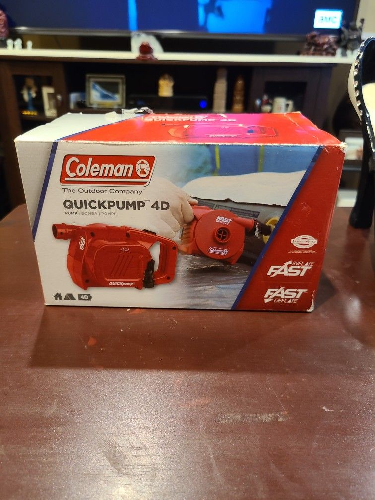 Coleman QUICKPUMP 4D for Air Mattress & Inflatables | Battery-Powered Handheld