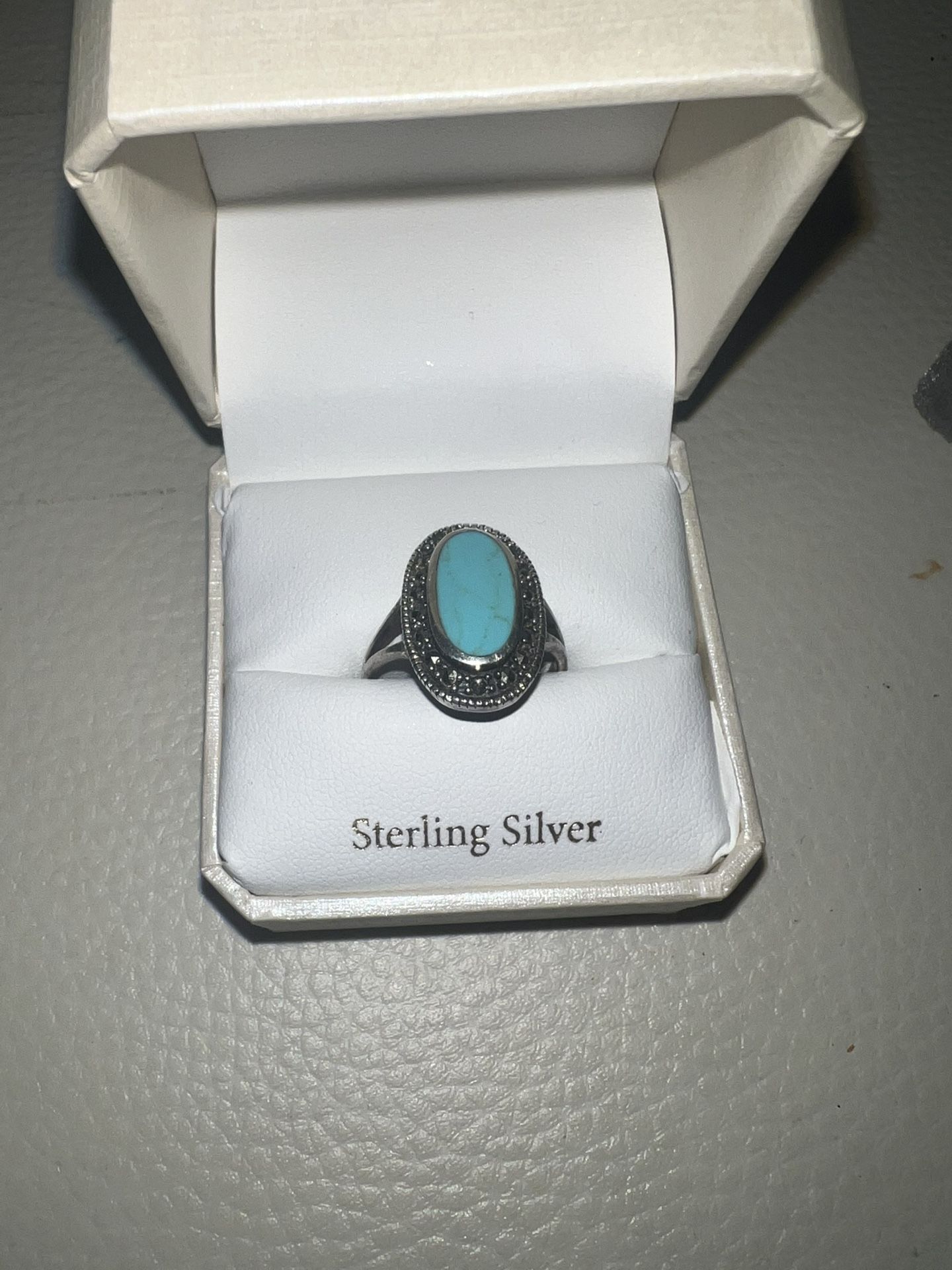 Vintage Sterling Silver Turquoise Ring
