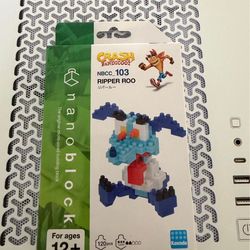 NANOBLOCK CRASH BANDICOOT RIPPER ROO MINI BRICKS PUZZLE 120 PIECES