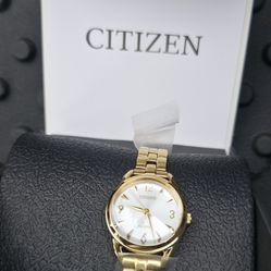New Citizen Eco-Drive Women's Gold-Tone Watch (Model EM0682-74A) 