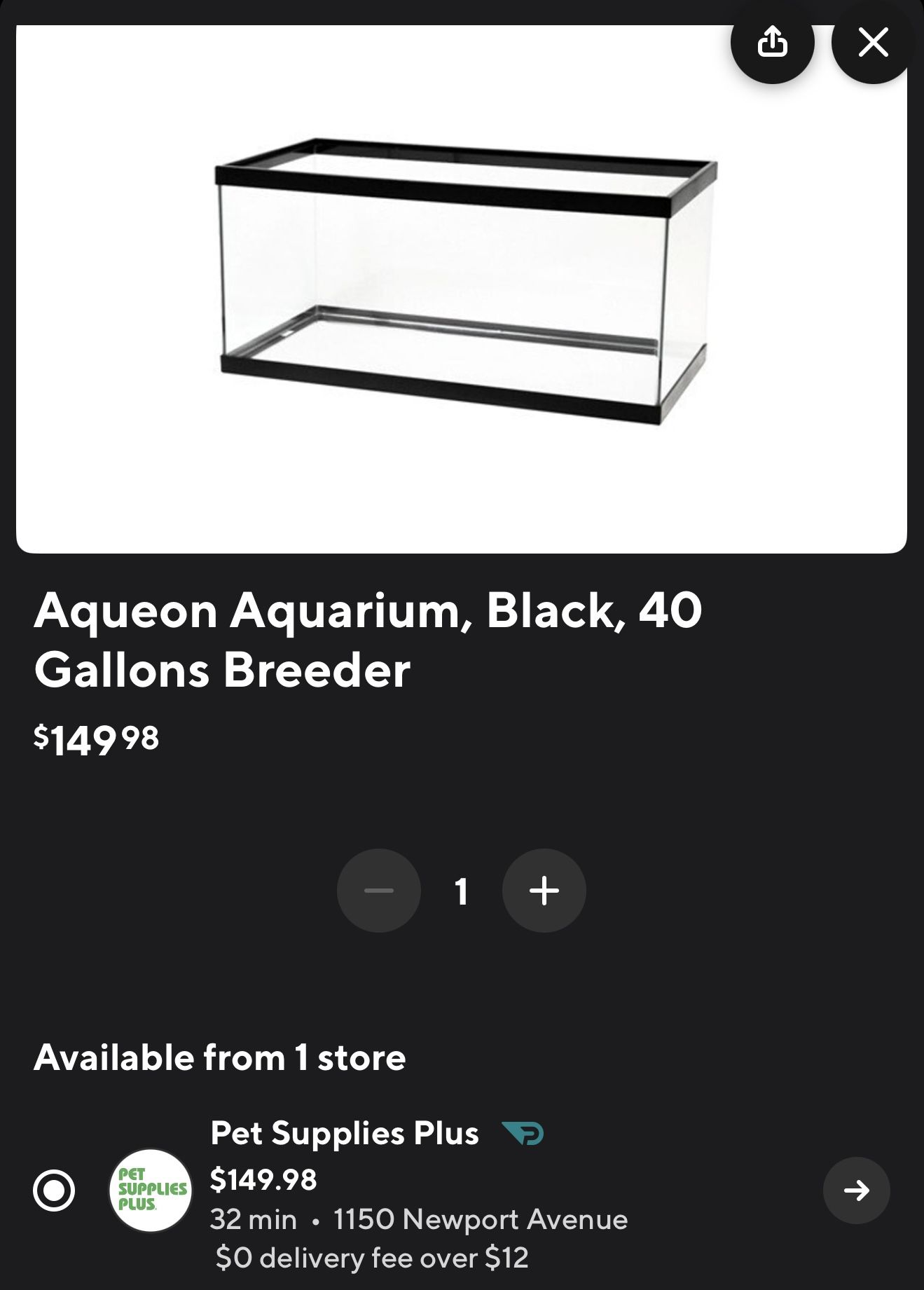 40 Gallon Aquarium Brand New