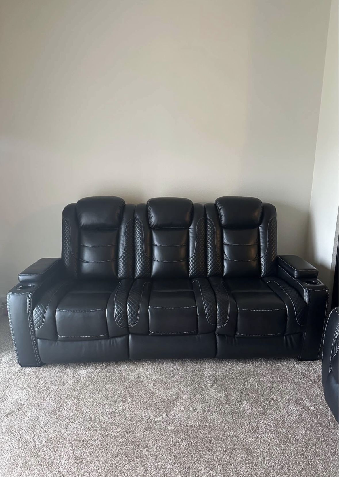 Leather Reclining Couch-Movie Seating