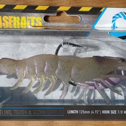 Chasebaits  Flick Prawn Heavy 4.9" Jelly Prawn. Soft Shrimp 