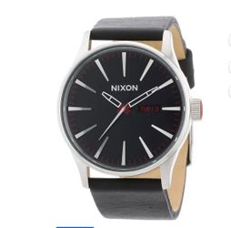 NIXON Sentry Leather Black Watch