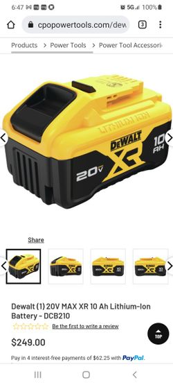 Dewalt Battery 10ah New