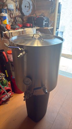 25 gallon stainless steel kettle with lid
