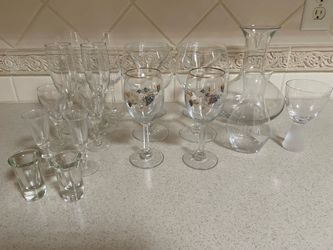Complete Bar Glassware Set for Two