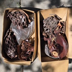 Antique Leather Pool Table Pockets (2 Full Sets)