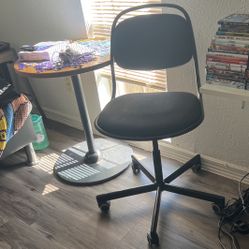 Black Craft Desk Gaming Work Chair