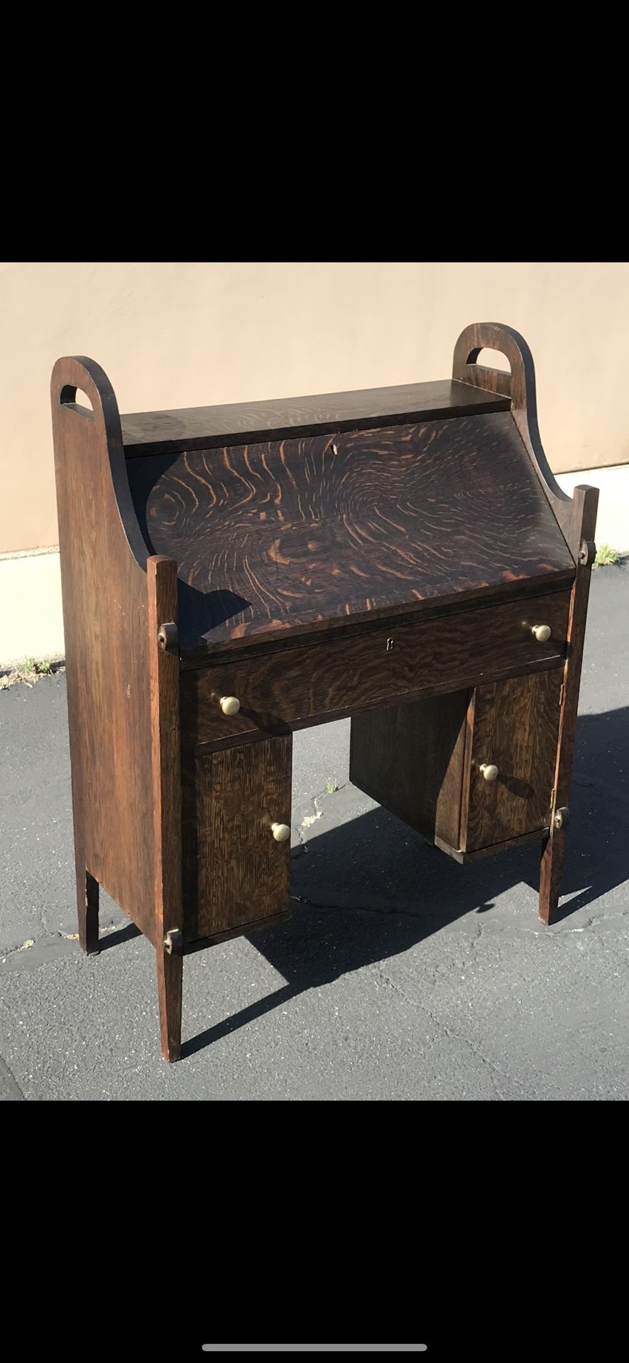 Mission Oak-drop Leaf Desk
