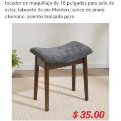 Vanity Stool with Saddle Cushion